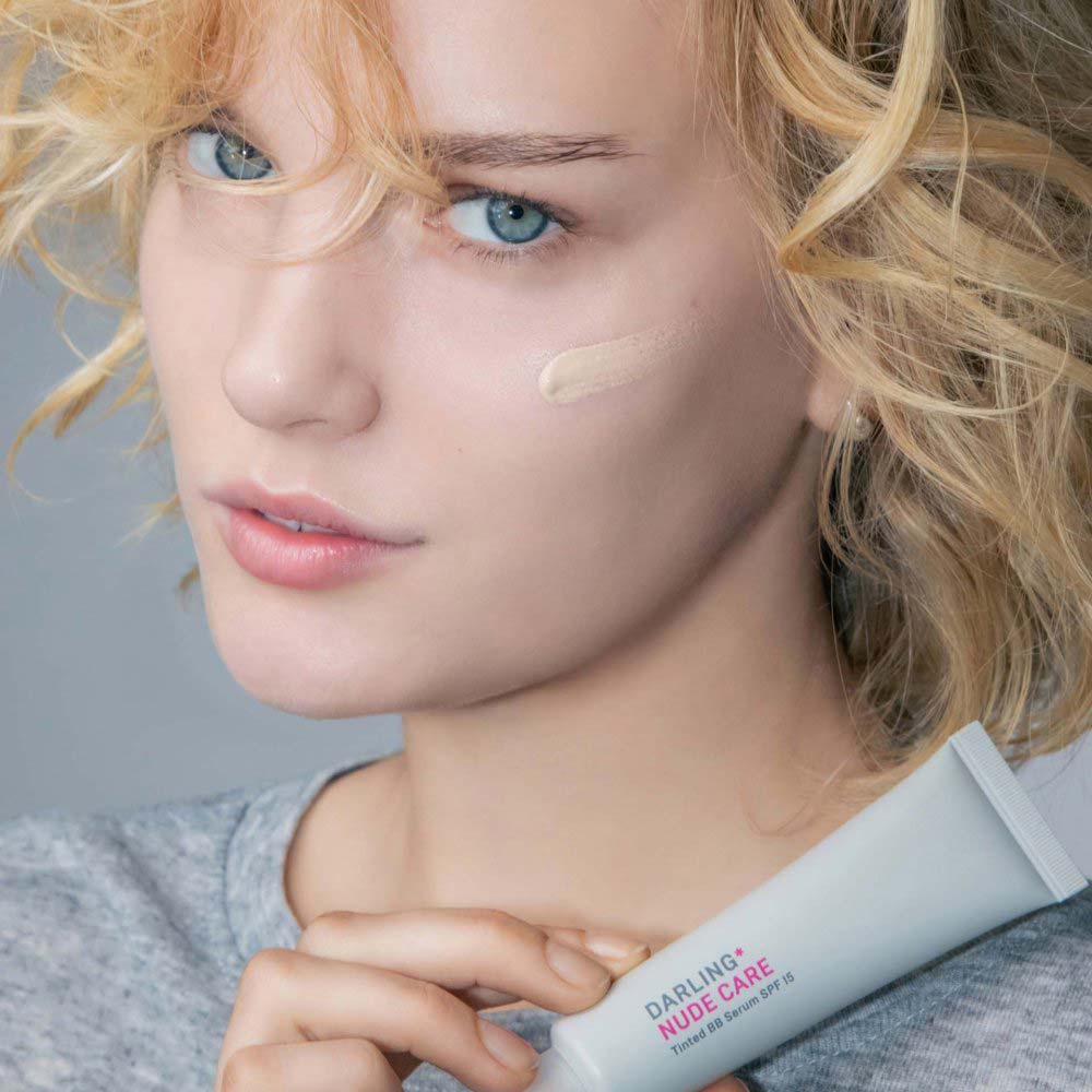 NUDE CARE product photo at an angle
