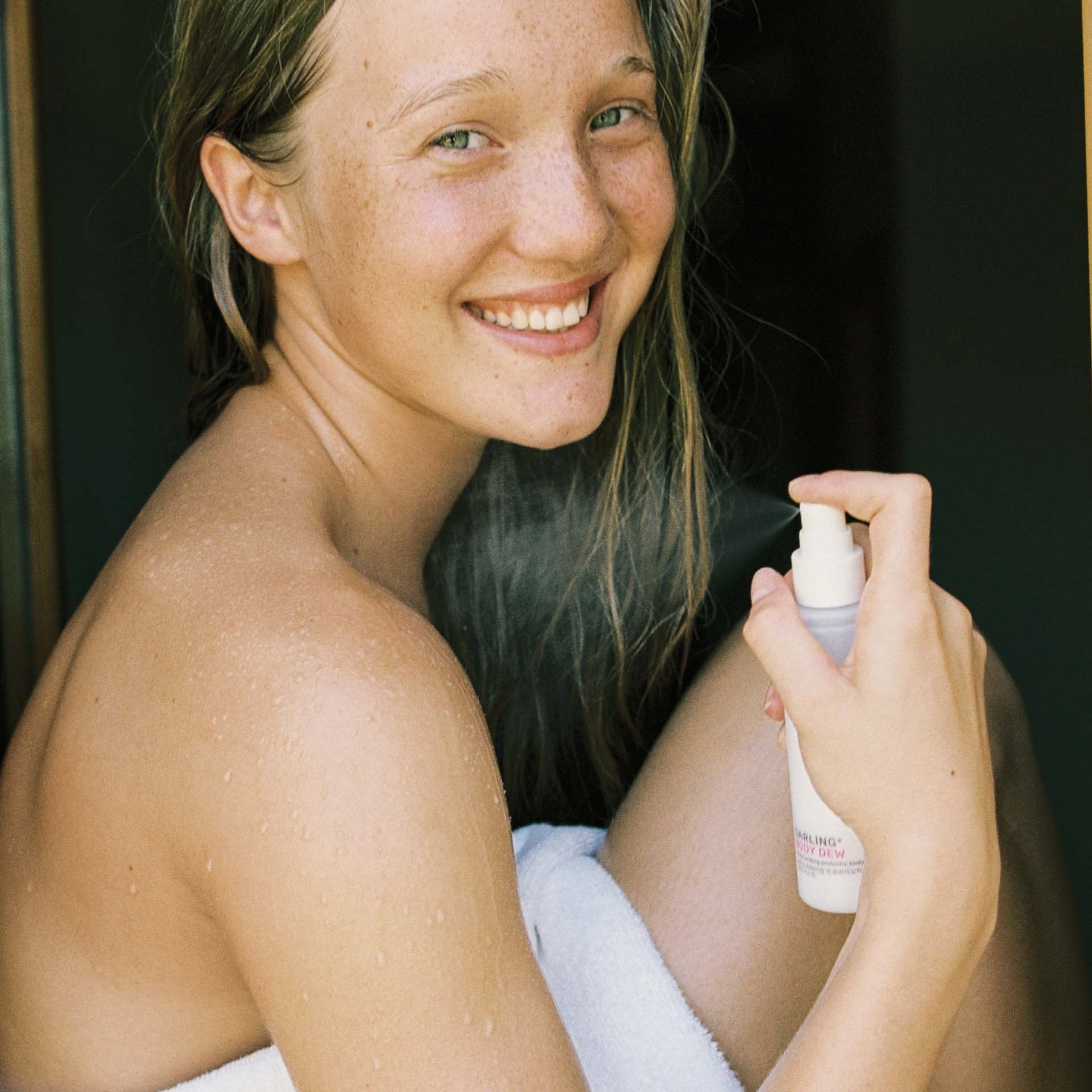 BODY DEW product photo at an angle