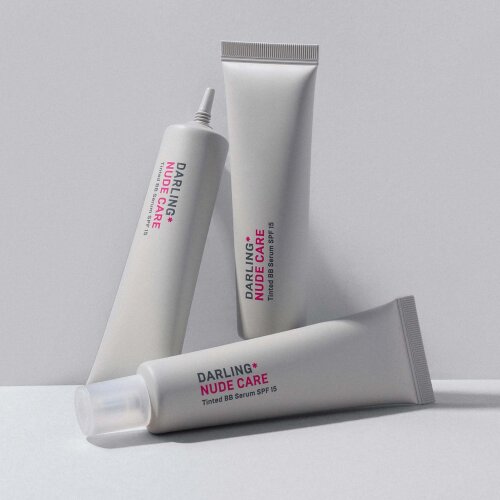 NUDE CARE product photo with model